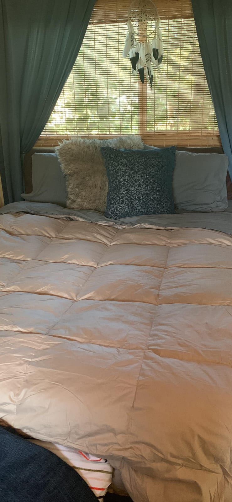 Feather Down Fiber Comforter King for Winter,100% Cotton Duvet Insert customer photo 2