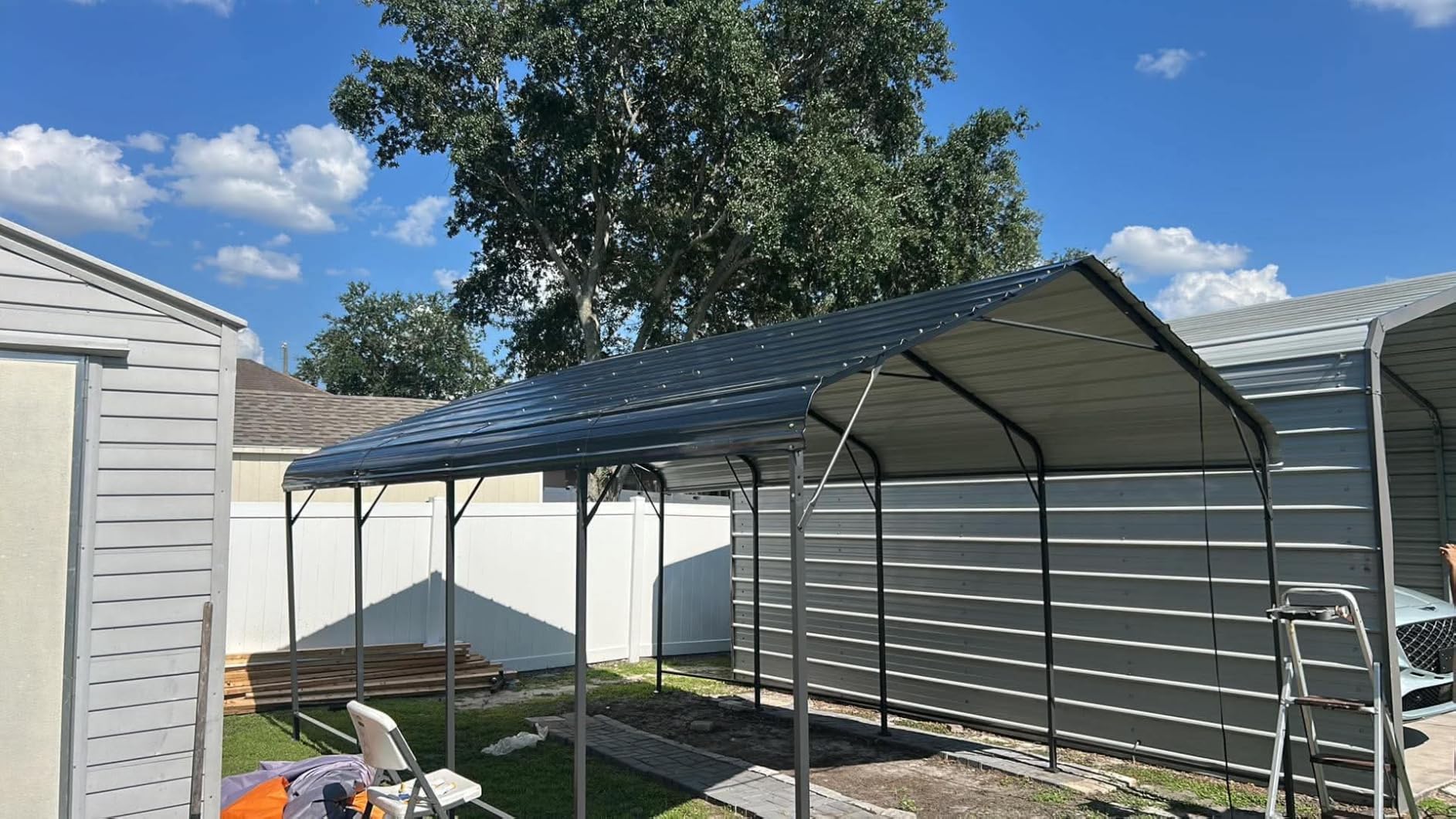 AirWire 20x30 FT Metal Carport Canopy with Reinforced Base customer photo 2