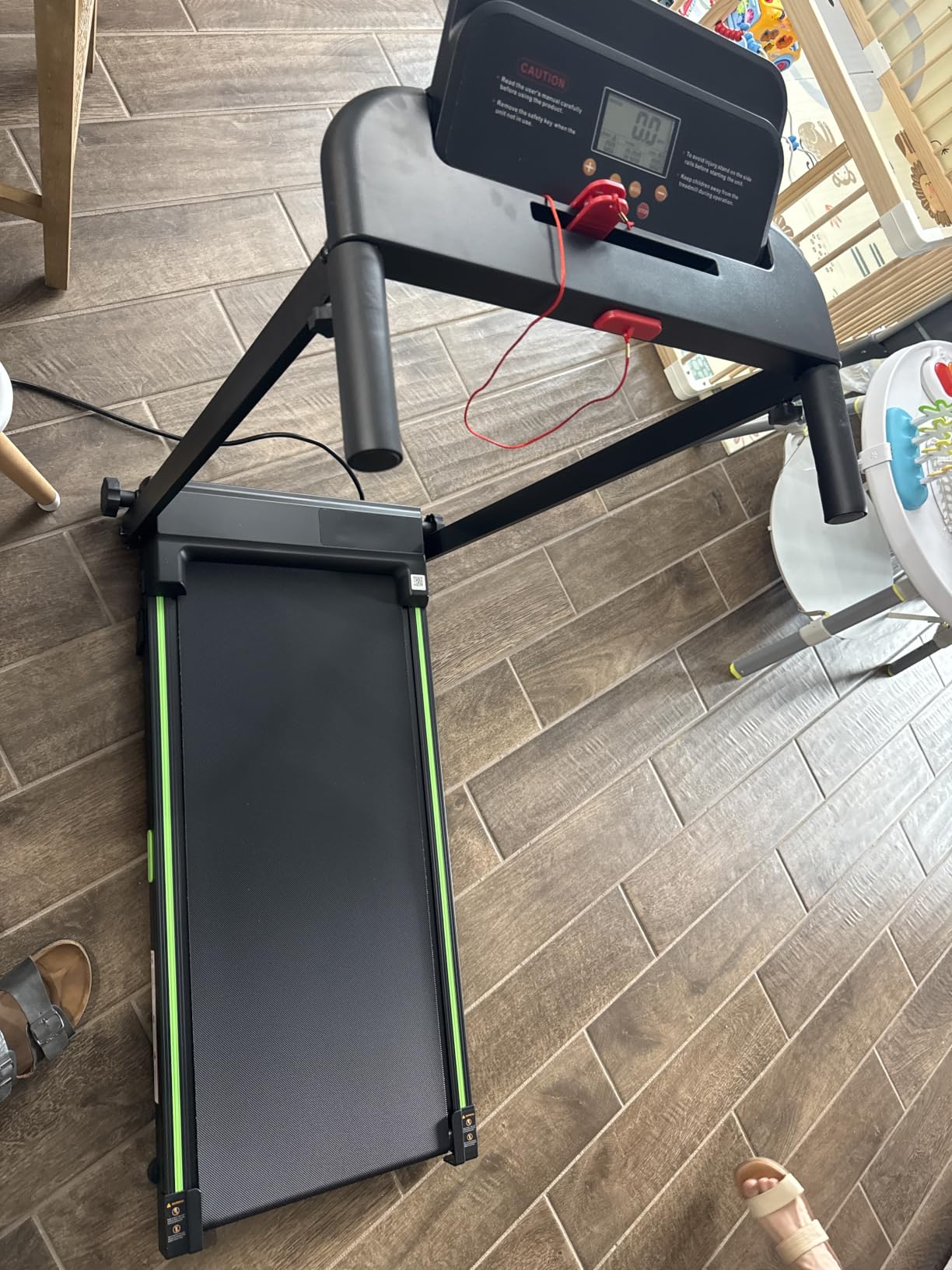 Treadmills for Home, Walking Pad with Incline, Caminadoras para Hacer Ejercicio, 0.6-6.2 MPH Portable Foldable Under Desk Caminadora, Eléctrica Casa Tredmill, Folding Compact Running Machine customer photo 1