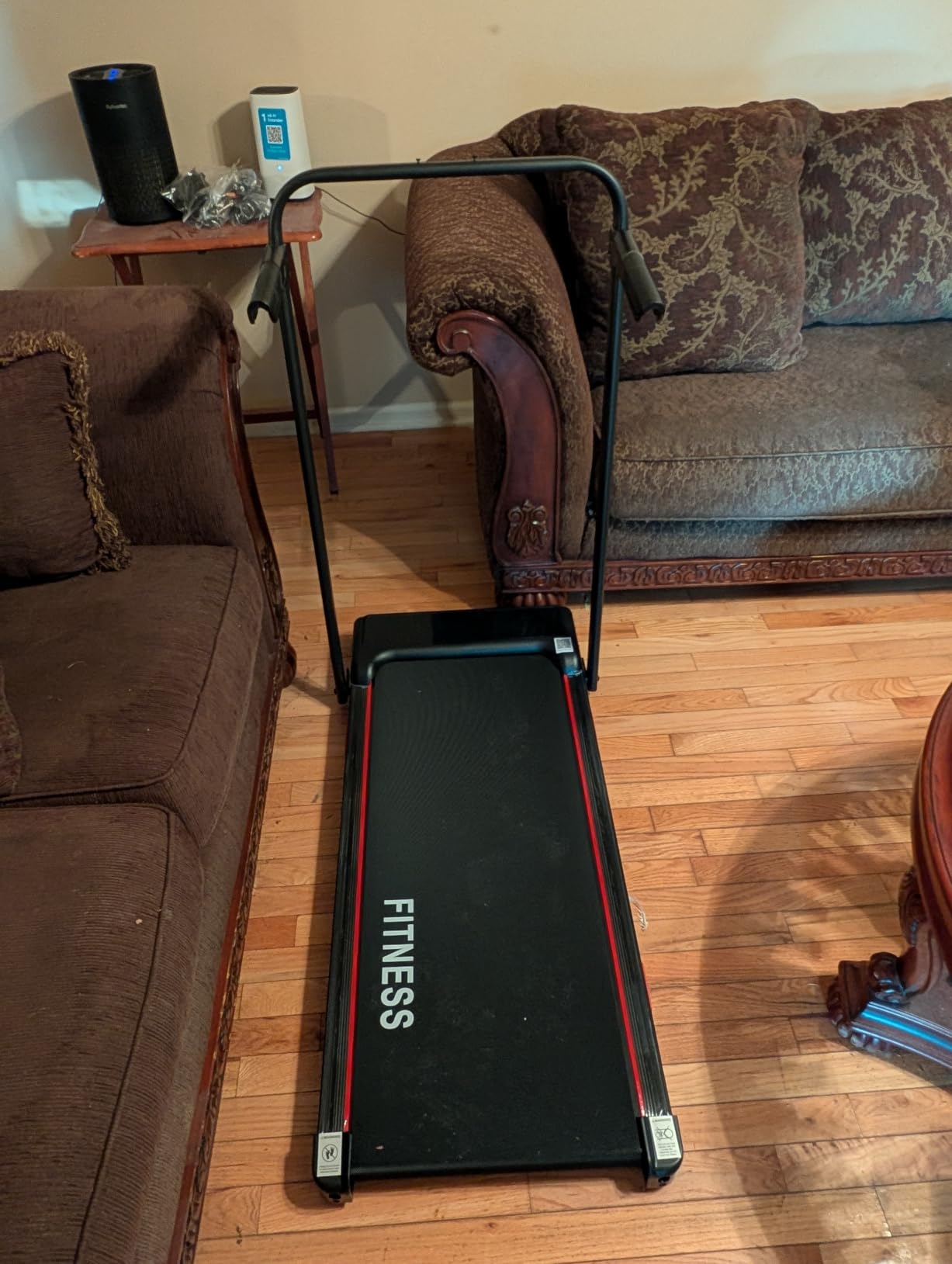 RHYTHM FUN 13% Incline Walking Pad Treadmill with Handles, 6.2MPH, Foldable | 3.9