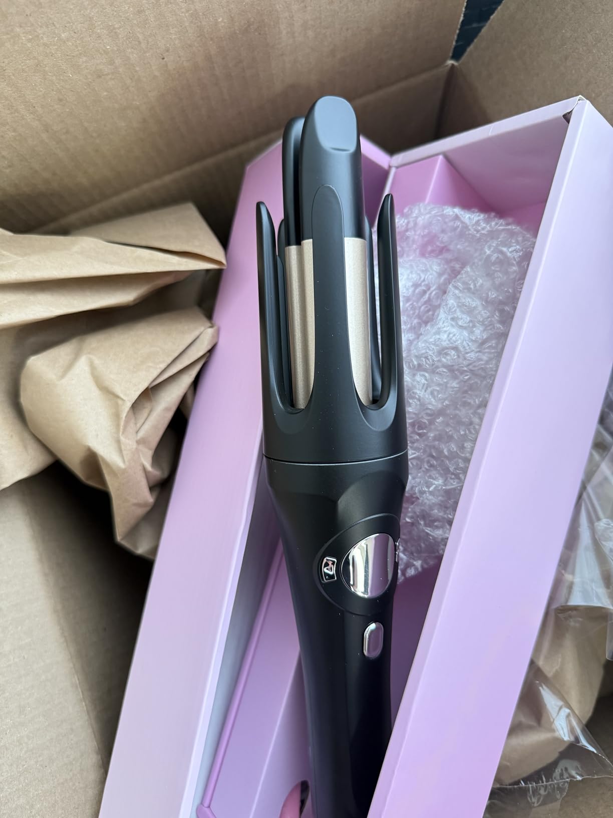 Cordless Hair Straightener Curler 2 in 1 Ceramic Flat Iron Mini Portable Fast Heating 30s 4500mAh Battery 4 Temp Adjustments LCD Display USB Rechargeable for Women Men with Pouch (White) customer photo 1