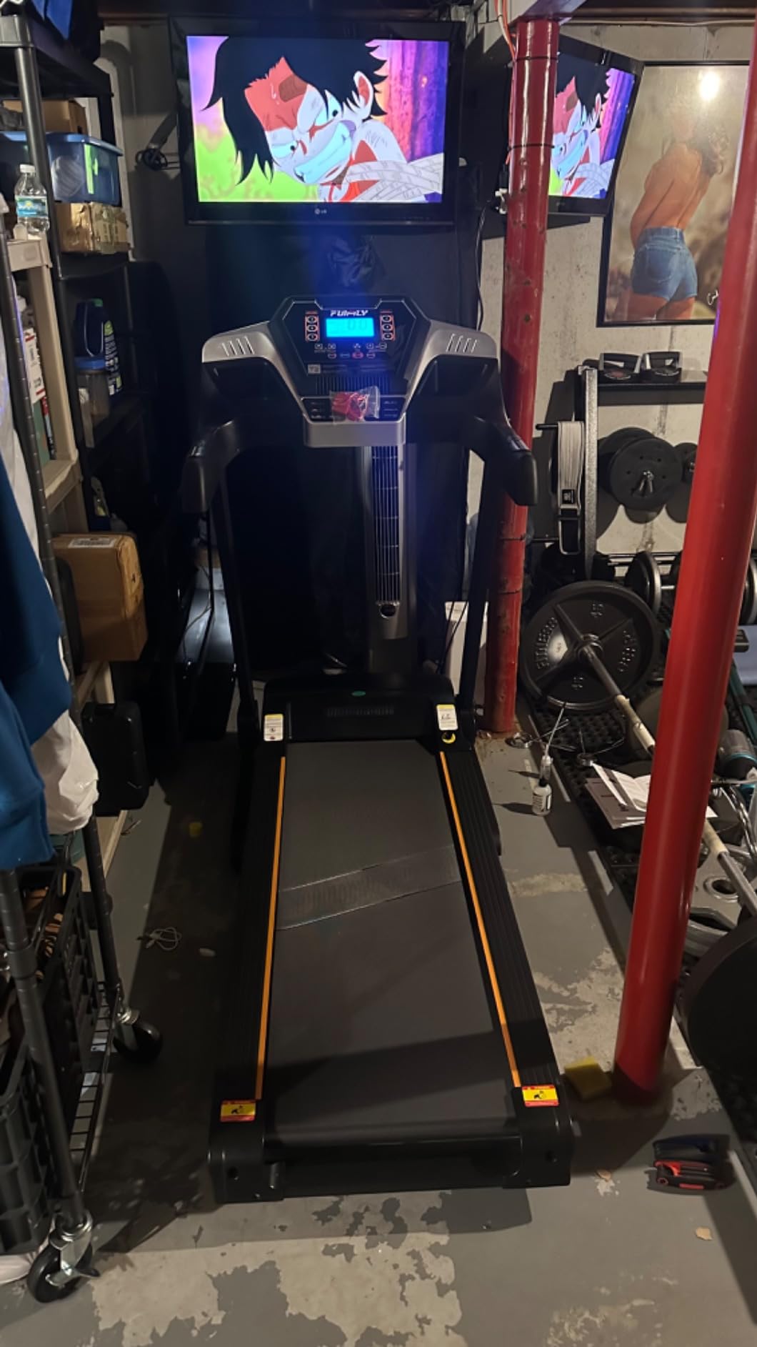 Treadmill with 20% Auto Incline, FUNMILY 4.5HP Heavy Duty Treadmill for Home, 400 lb Weight Capacity Folding Running Machine, Smart Data Monitoring/Shock Absorption/Large LED Display customer photo 1