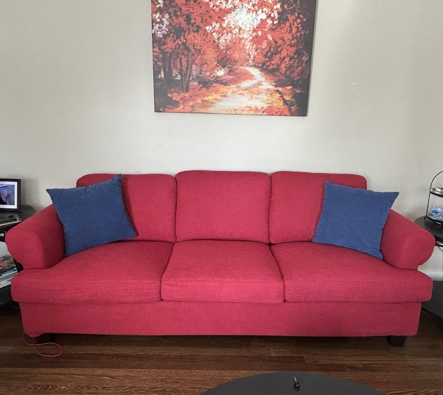 COPIAE 91 Inch Lawson Sofa with Extra Deep Seats Oversize, Water-Resistant Mid-Century 3-Seat Sofa Couch, for Living Room, Apartment, Lounge, Chenille Gray customer photo 2