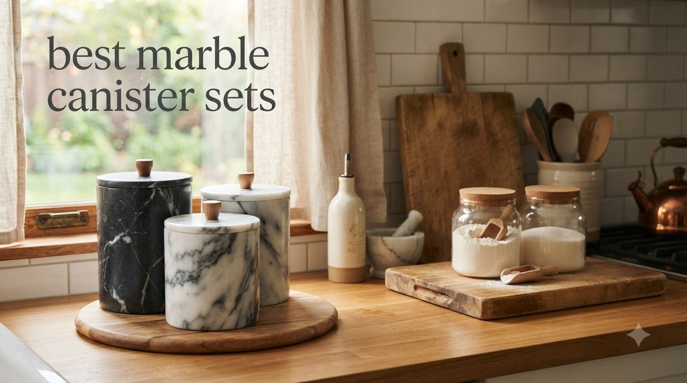 best marble canister sets
