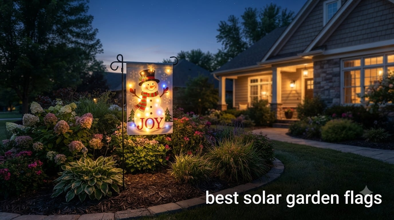 best solar garden flags
