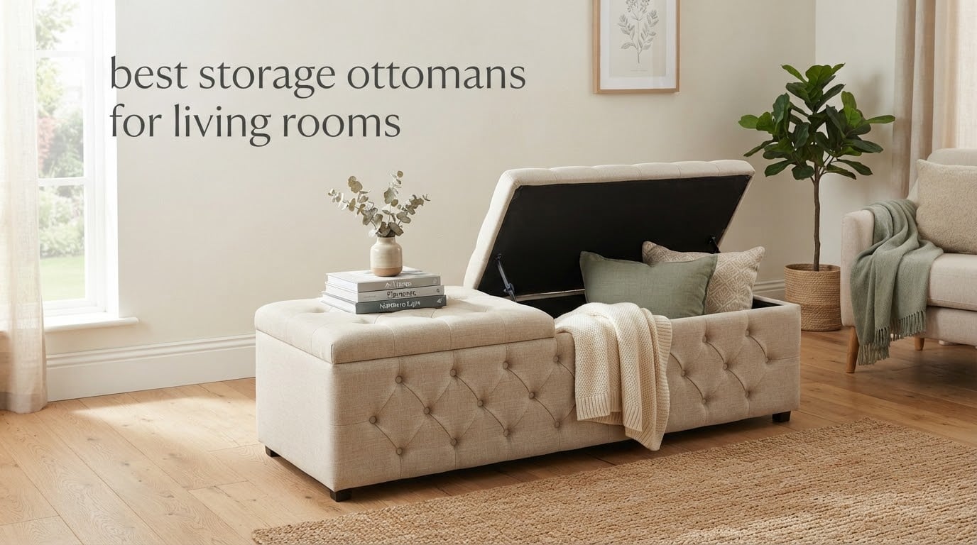 best storage ottomans for living rooms