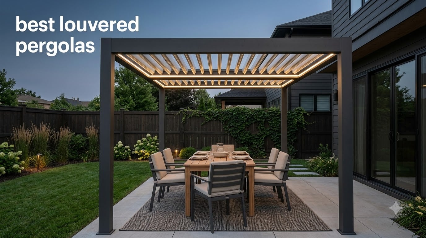 best louvered pergolas