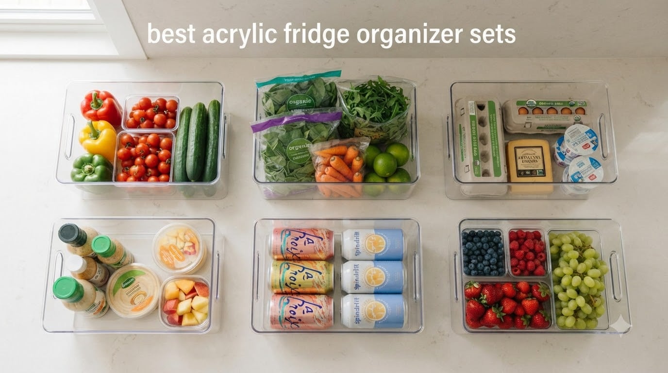 best acrylic fridge organizer sets