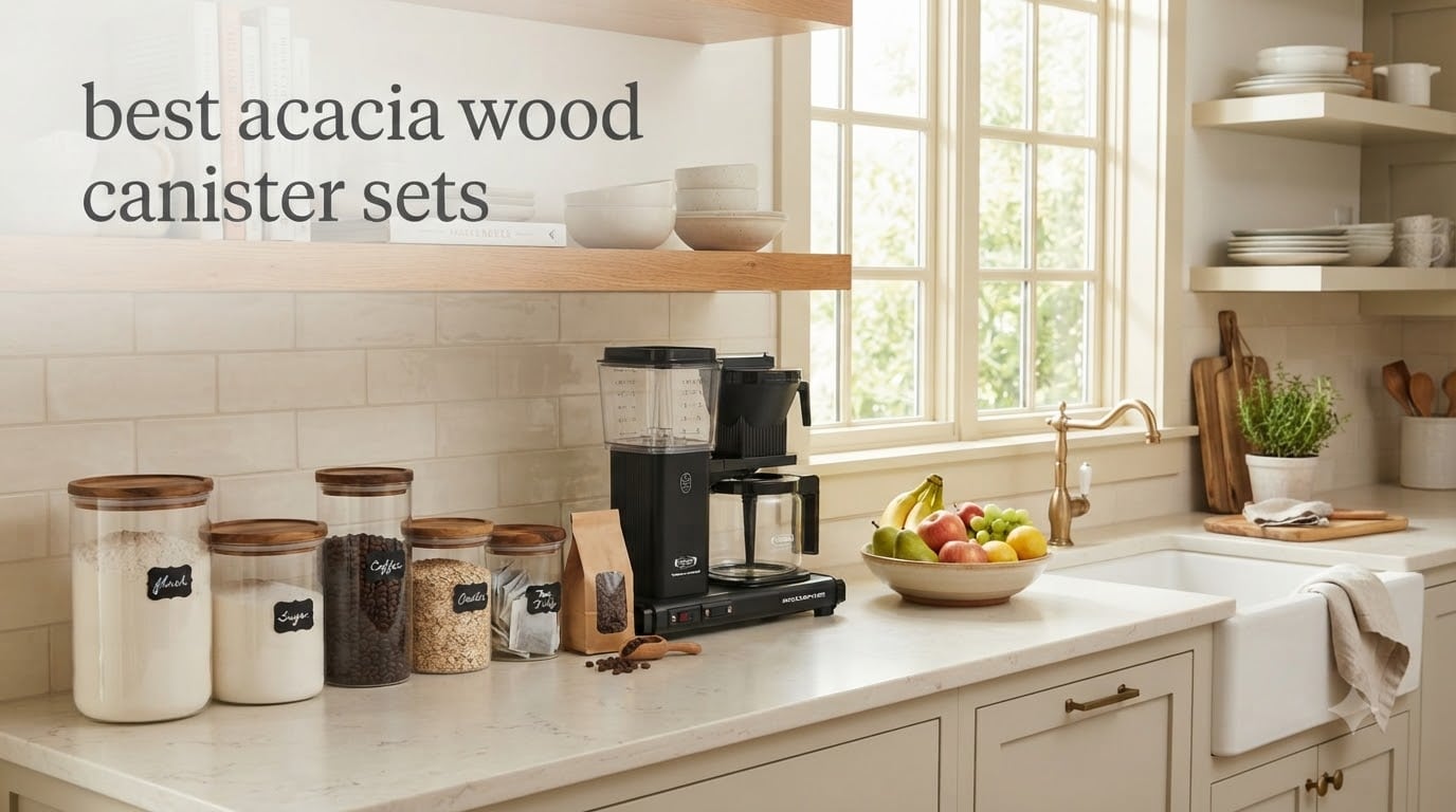 best acacia wood canister sets