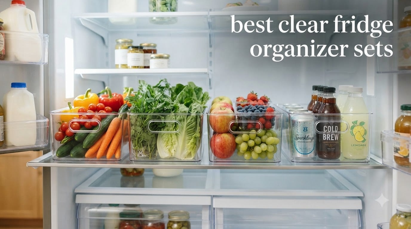 best clear fridge organizer sets