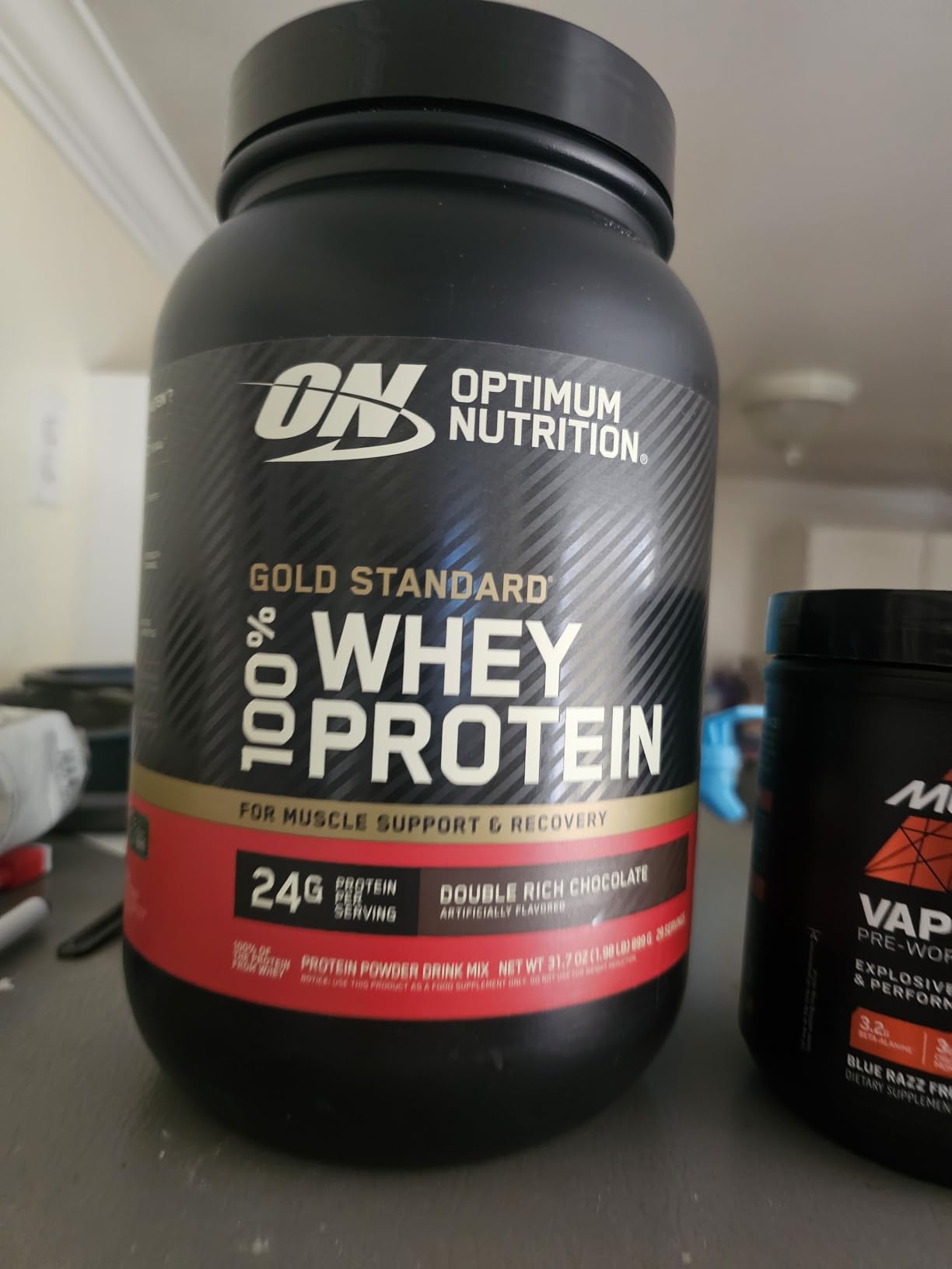 Optimum Nutrition Gold Standard Whey Protein, Double Rich Chocolate, 5 LB customer photo 2