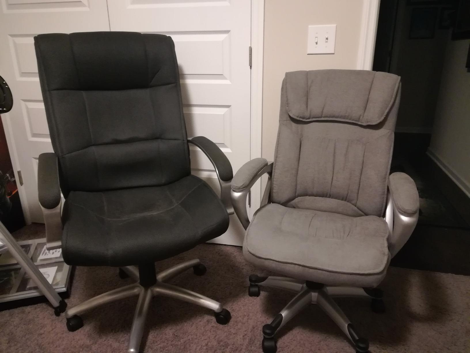 Serta Executive Office Chair Lumbar Support, Padded Arms Microfiber Chair customer photo 2