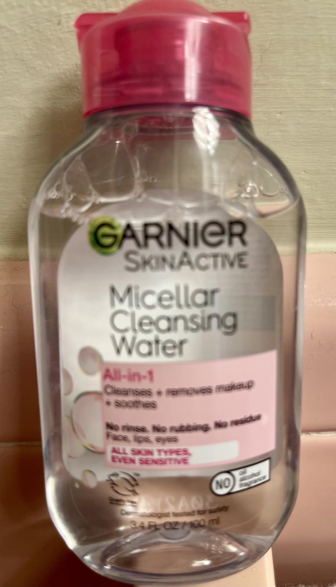 Garnier Micellar Water, Facial Cleanser & Makeup Remover, 3.4 Fl Oz customer photo 2