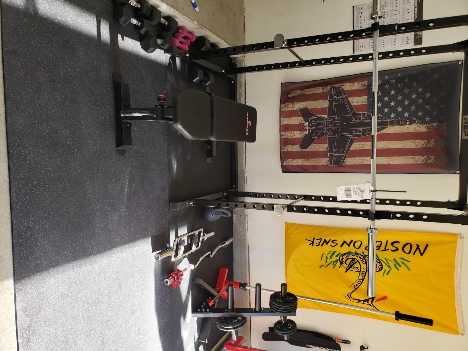 American Floor Mats 3/8in (9mm) Thick 10% Blue 4' x 6' Heavy Duty Rubber Rolls, Protective Exercise Mats, Home Gym Rubber Flooring customer photo 2