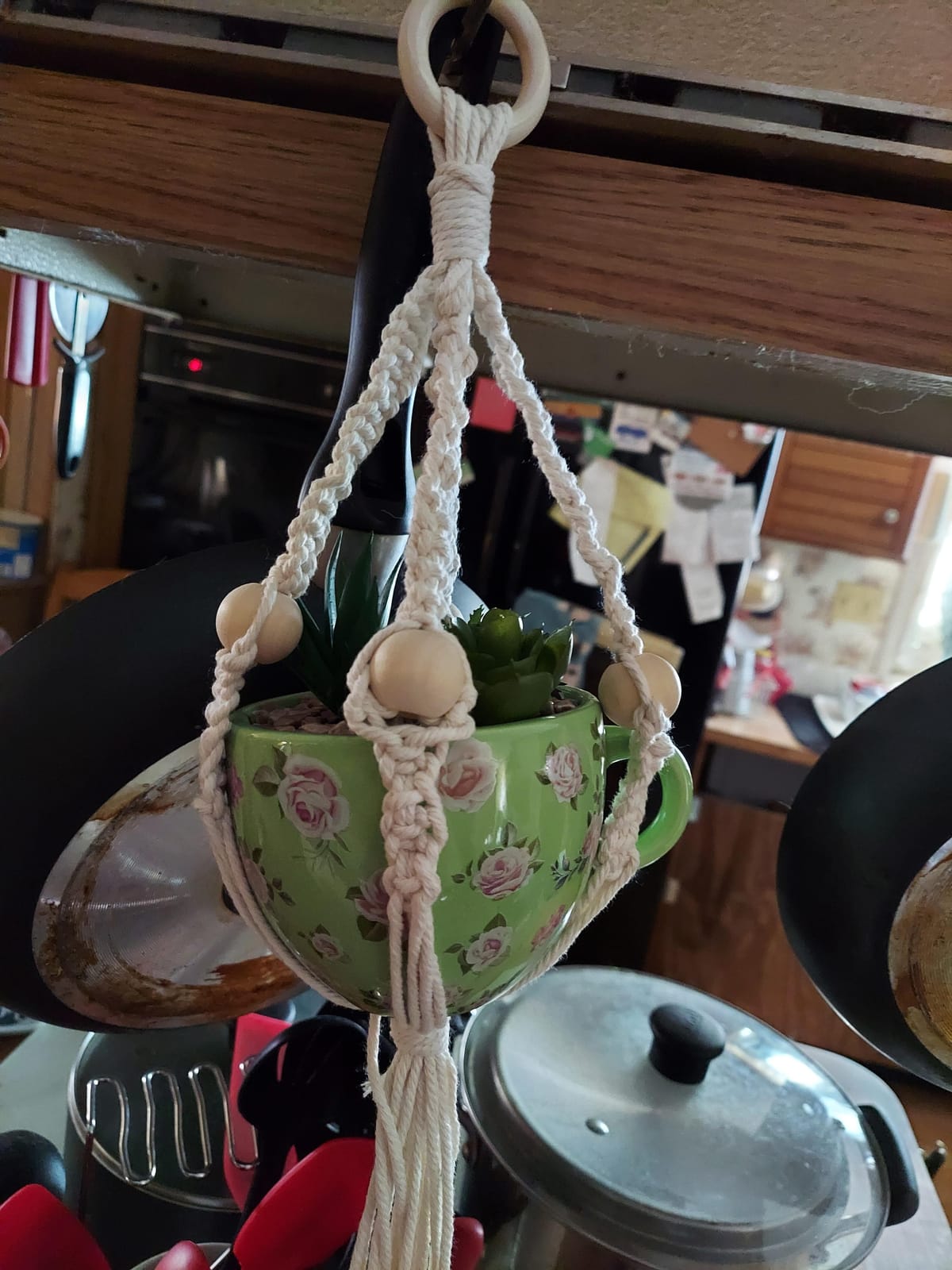 Macrame Kit - Makes 3 Macrame Plant Hangers with Easy To Follow Instructions for Adult Beginners - Includes 109 Yards 3mm Cotton Macrame Cord, Natural Wooden Beads & Custom Instruction Booklet customer photo 2