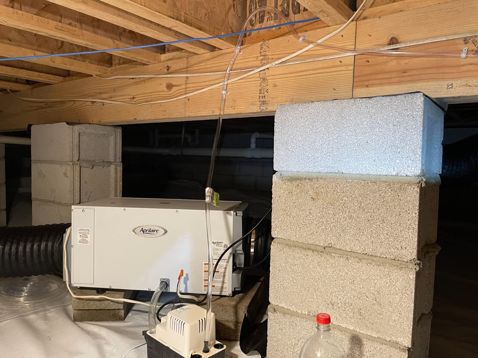 AprilAire E070 Pro 70-Pint Crawl Space Dehumidifier with Drain Hose, Commercial-Grade Whole-House Dehumidifier for Crawlspace, Basement, or Whole Home up to 2,200 sq. ft. customer photo 1