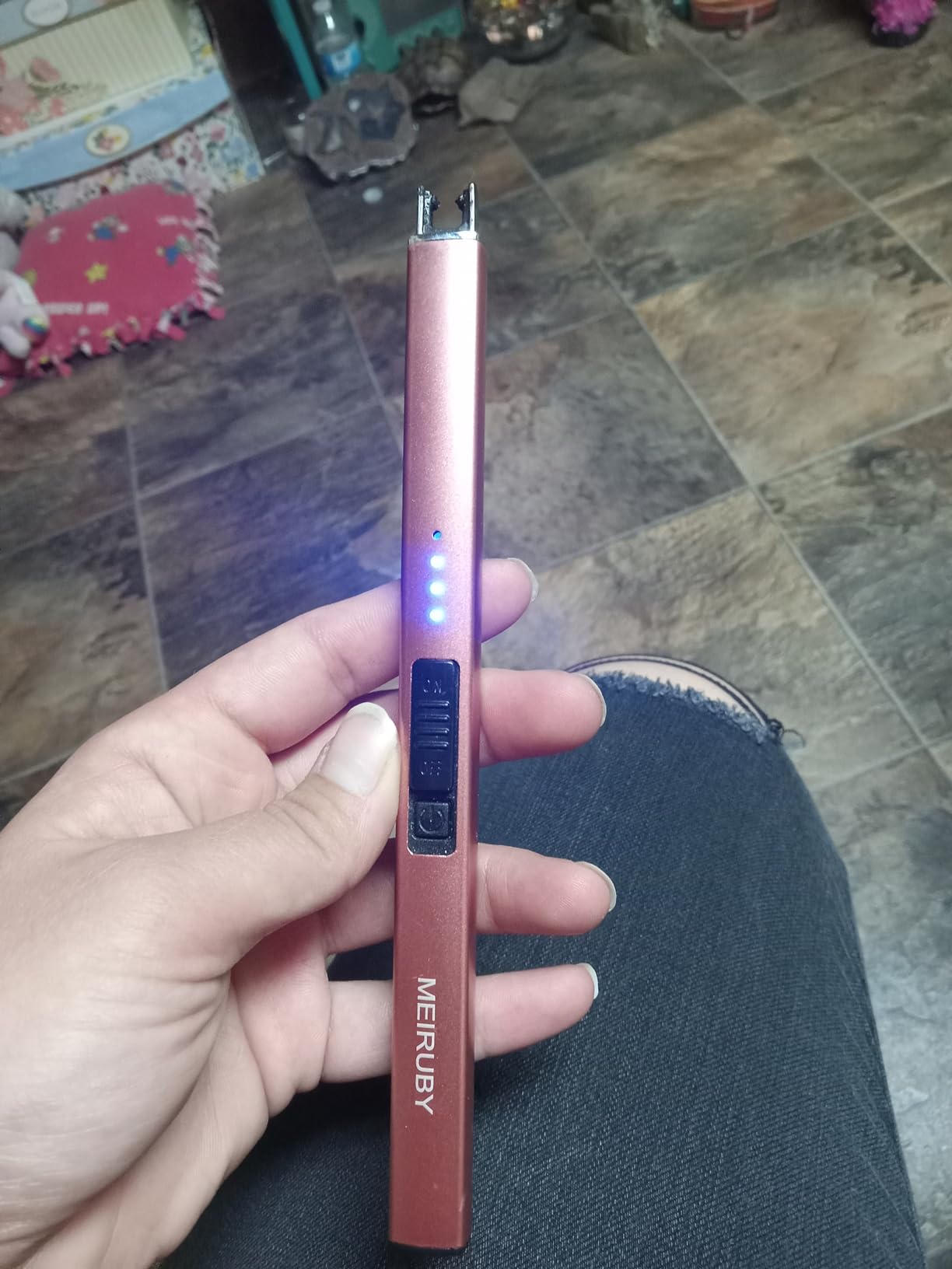 MEIRUBY Lighter Electric Candle Lighter, Birthday for Women Men Mom Wife Sister, Rechargeable USB Arc Lighters for Candle Camping BBQ customer photo 1