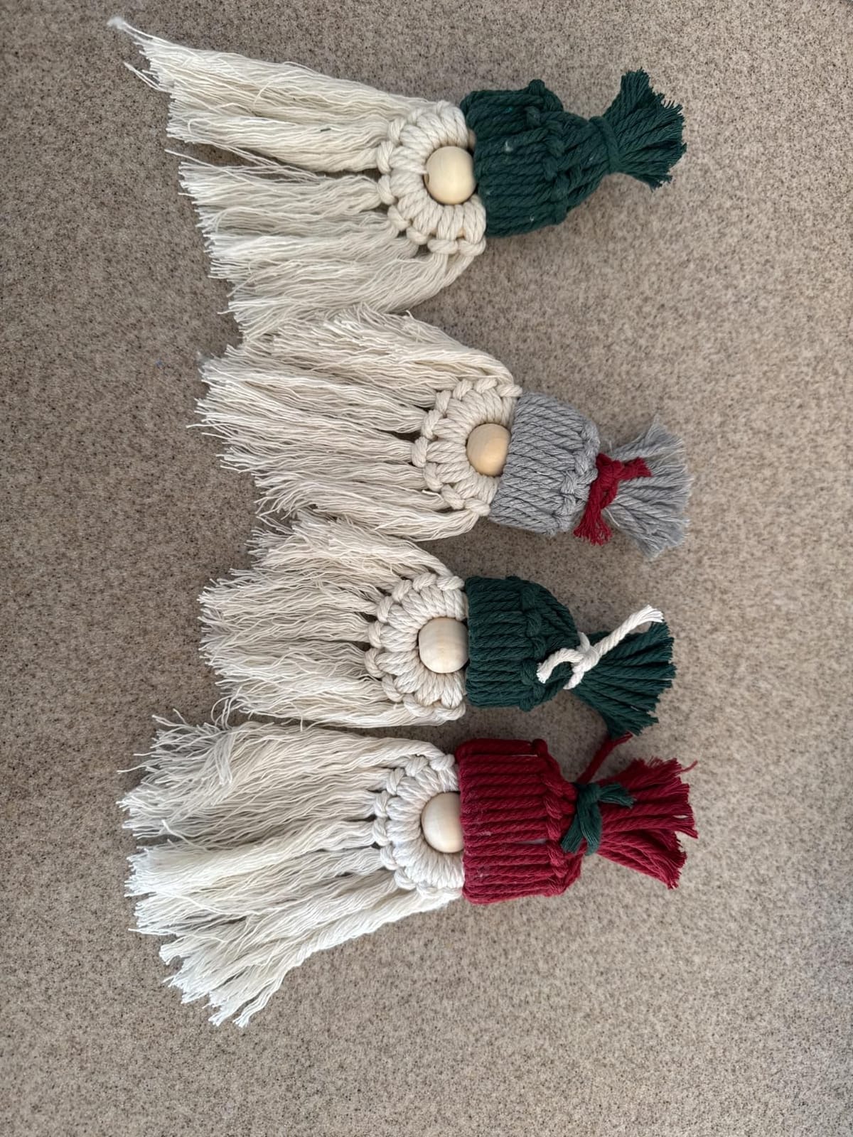 FREEBLOSS 6 Set DIY Macrame Christmas Gnomes Santa Claus Kit customer photo 1