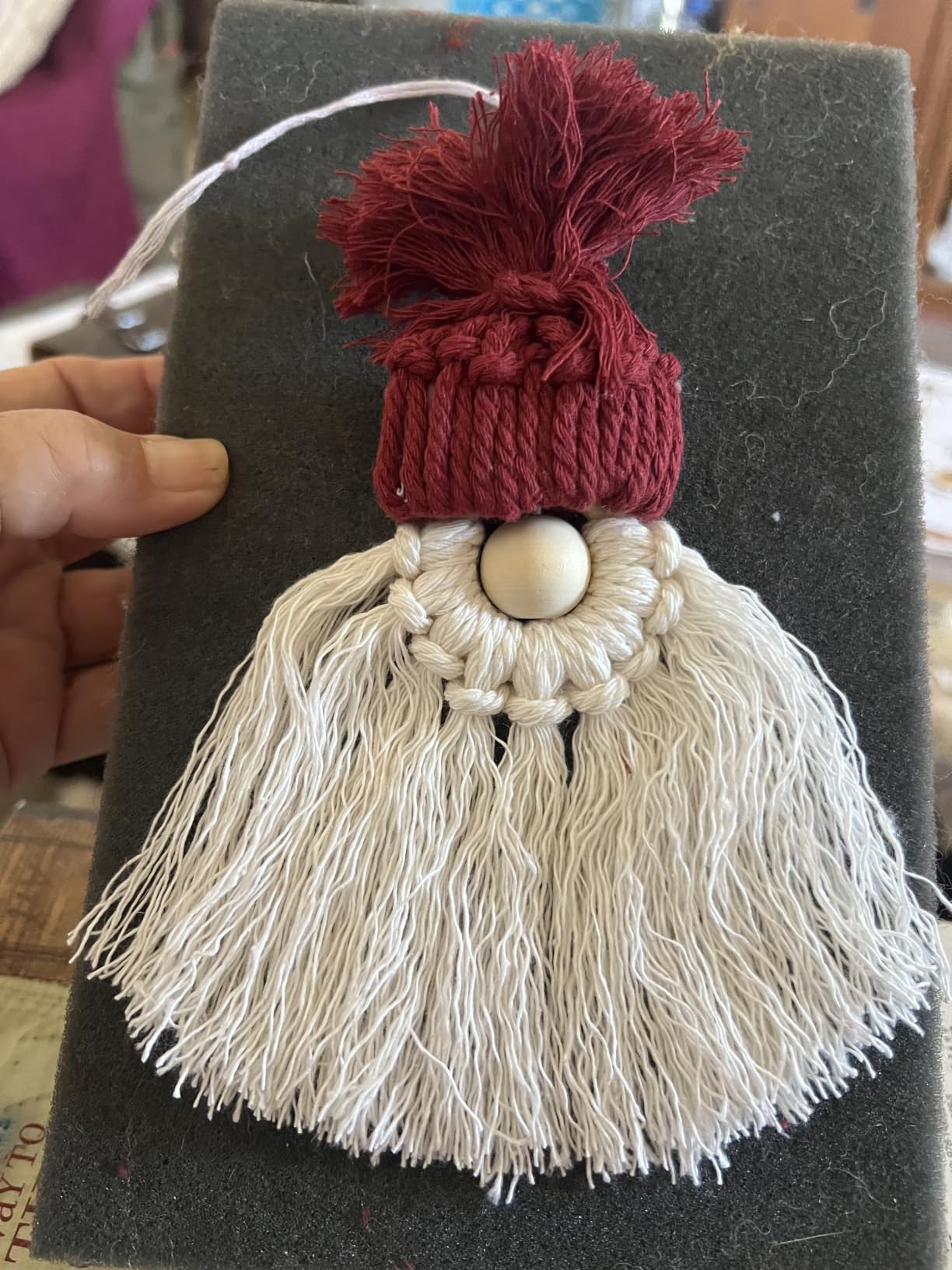FREEBLOSS 6 Set DIY Macrame Christmas Gnomes Santa Claus Kit customer photo 2