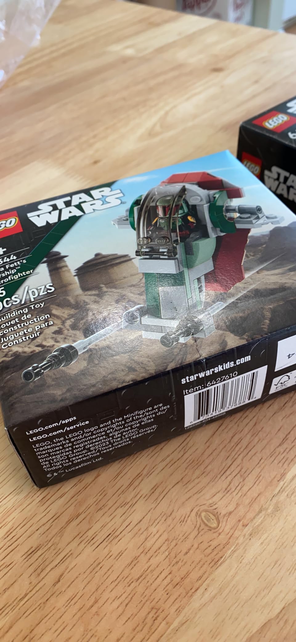LEGO Star Wars Boba Fett's Starship Microfighter 75344, Building Toy Vehicle with Adjustable Wings and Flick Shooters, The Mandalorian Set for Kids customer photo 1