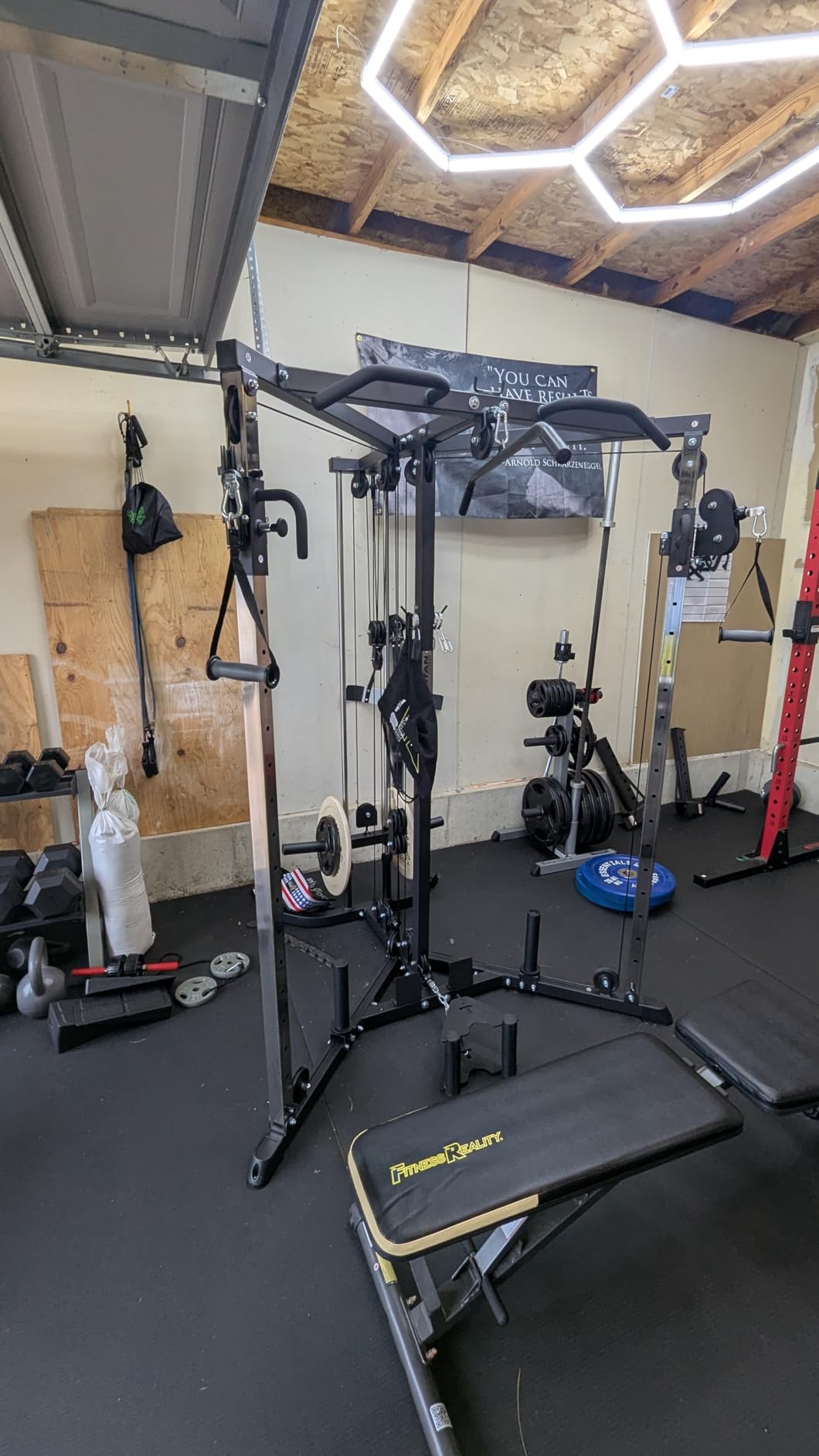 Titan Fitness Plate-Loaded Functional Trainer, Cable Crossover Machine with 660 LB Capacity, Smooth Fiberglass-Reinforced Cables, Multi-Grip Pull-Up Bar, LAT Bar, Low Row, Dual Stirrups customer photo 2
