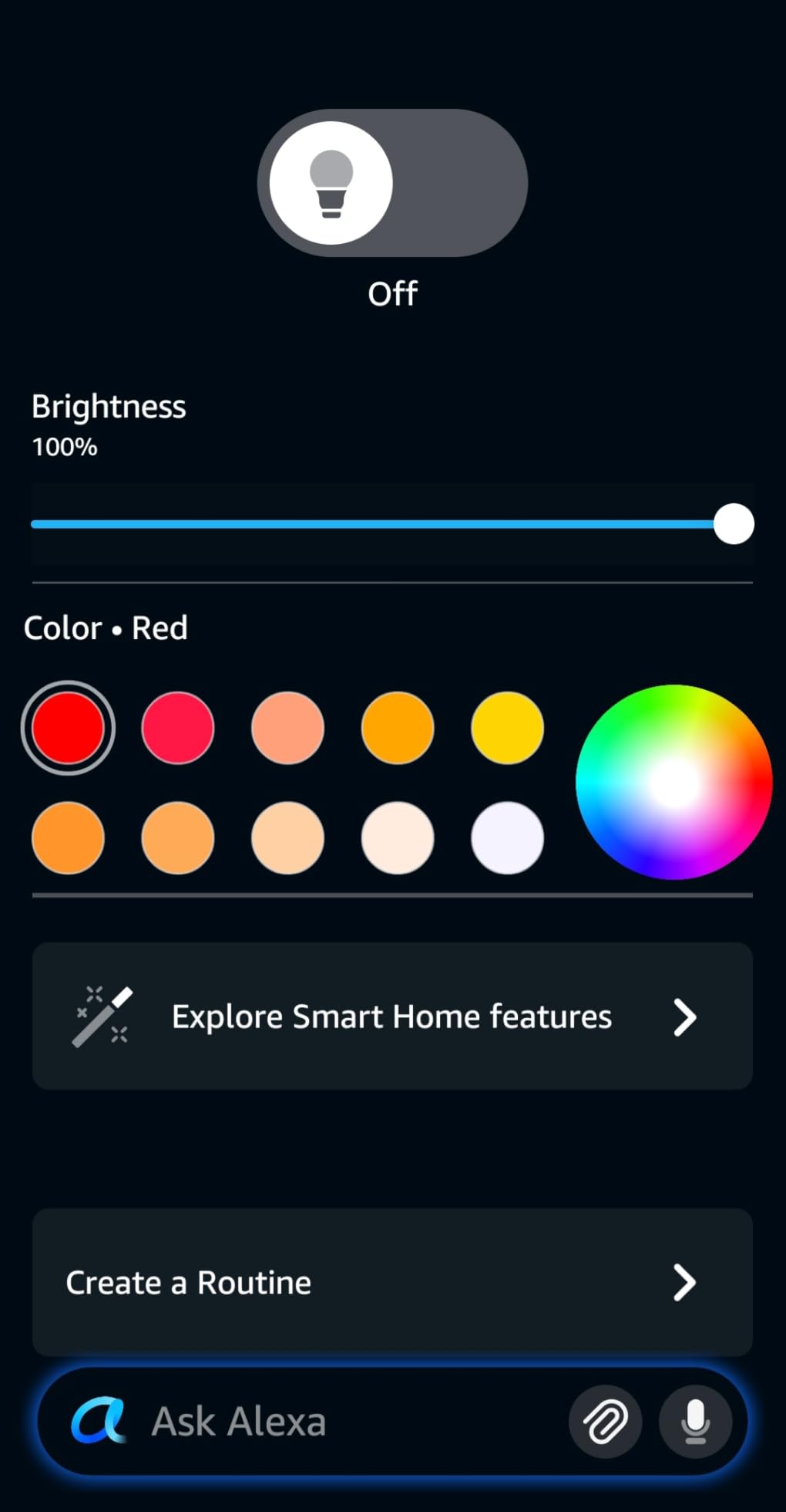 Amazon Basics Smart A19 LED Light Bulb, Color Changing, 9W (60W Equivalent), 800LM, Works with Alexa Only, WiFi 2.4 GHz, No Hub Required, Mood Lighting, Energy Efficient, 1-Pack customer photo 1