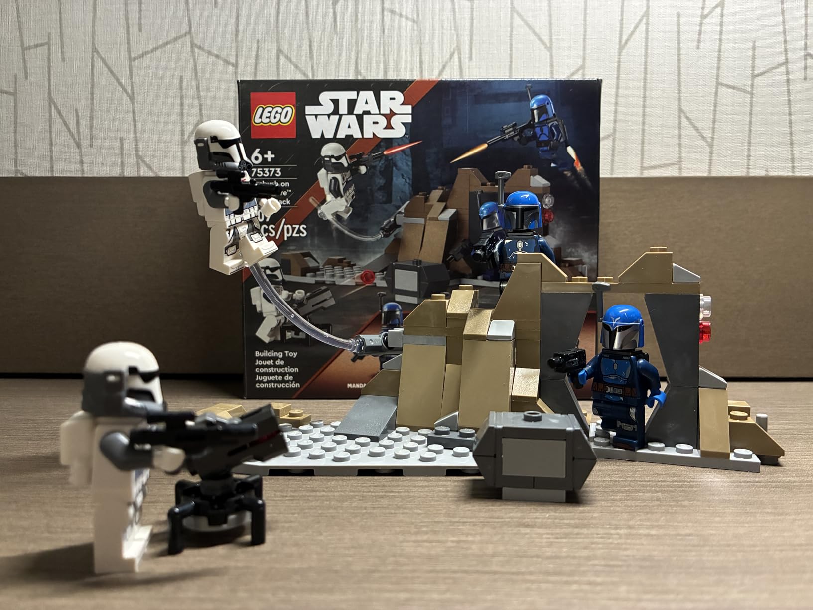 LEGO Star Wars: The Mandalorian Ambush on Mandalore Battle Pack, Building Toy with 4 Star Wars Minifigures, Collectible Brick Built Playset, Star Wars Gift Idea for Boys and Girls Ages 6 and Up, 75373 customer photo 2