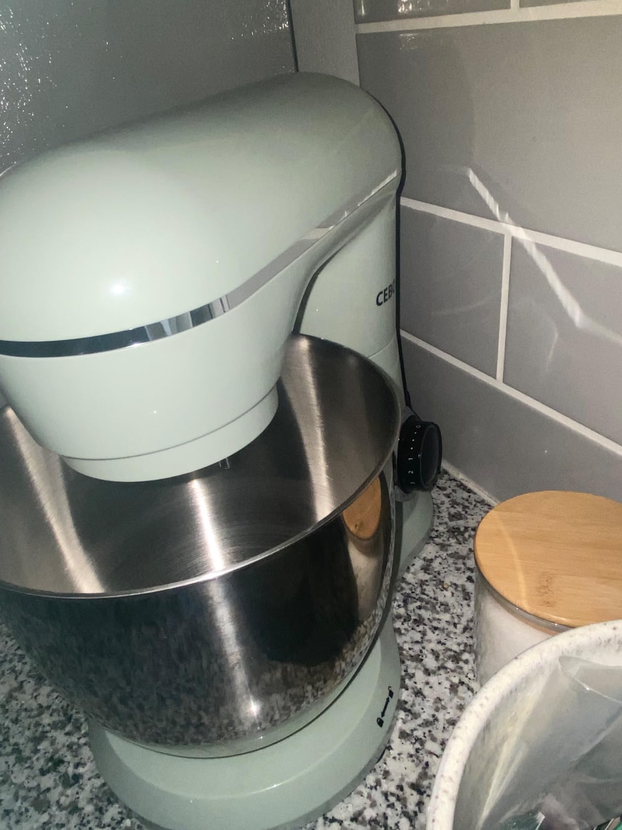 CEBORY 3-IN-1 Electric Stand Mixer, 6.5QT Bowl 660W 10-Speed Kitchen Mixer, Household Food Mixers include Dough Hook, Beater and Whisk, Bread Cake Mixer for Baking and Most Home Cooks, Almond Cream customer photo 2