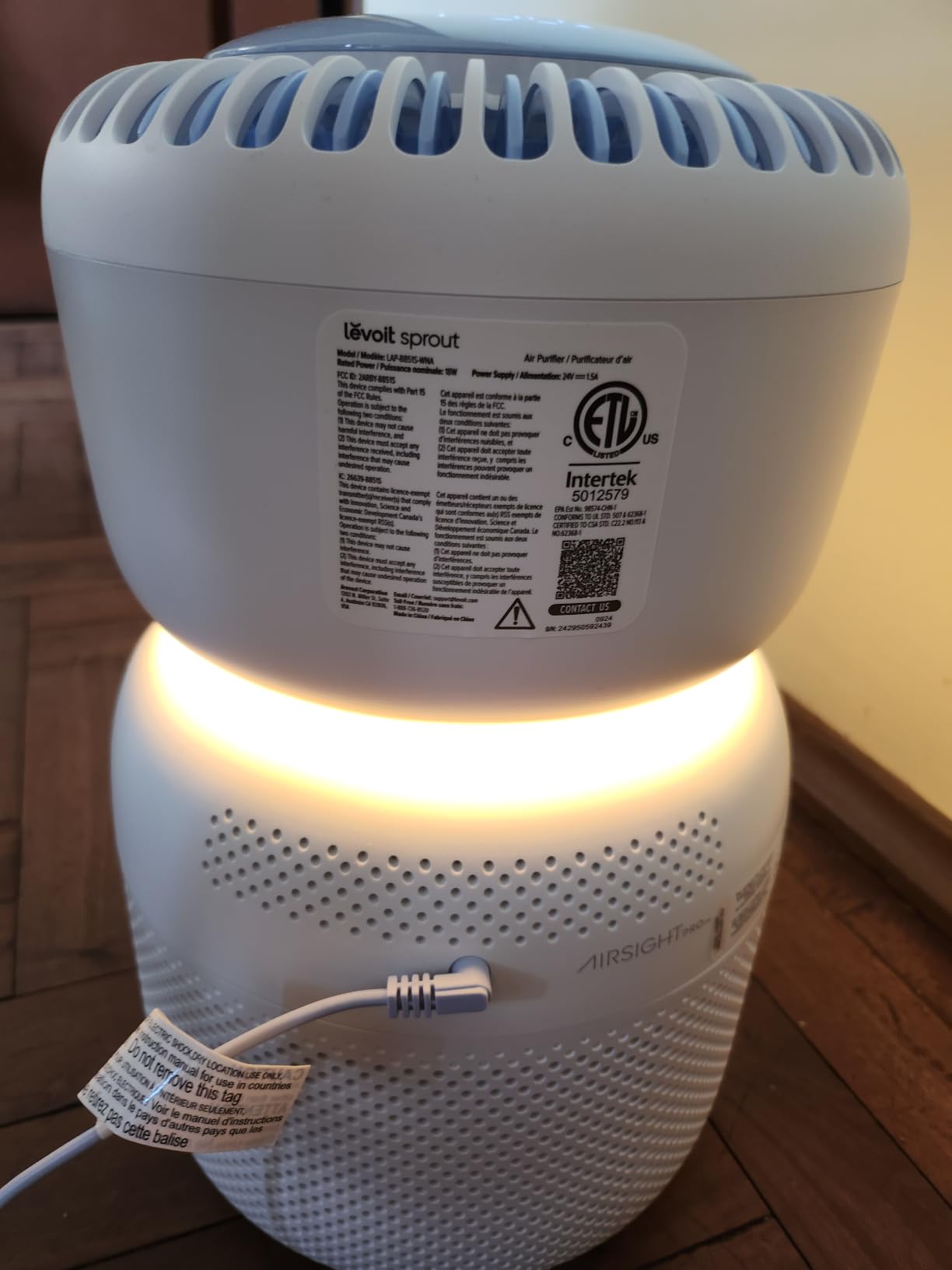 LEVOIT Smart Air Purifier for Home Bedroom, Quiet for a Nursery, Sprout customer photo 2