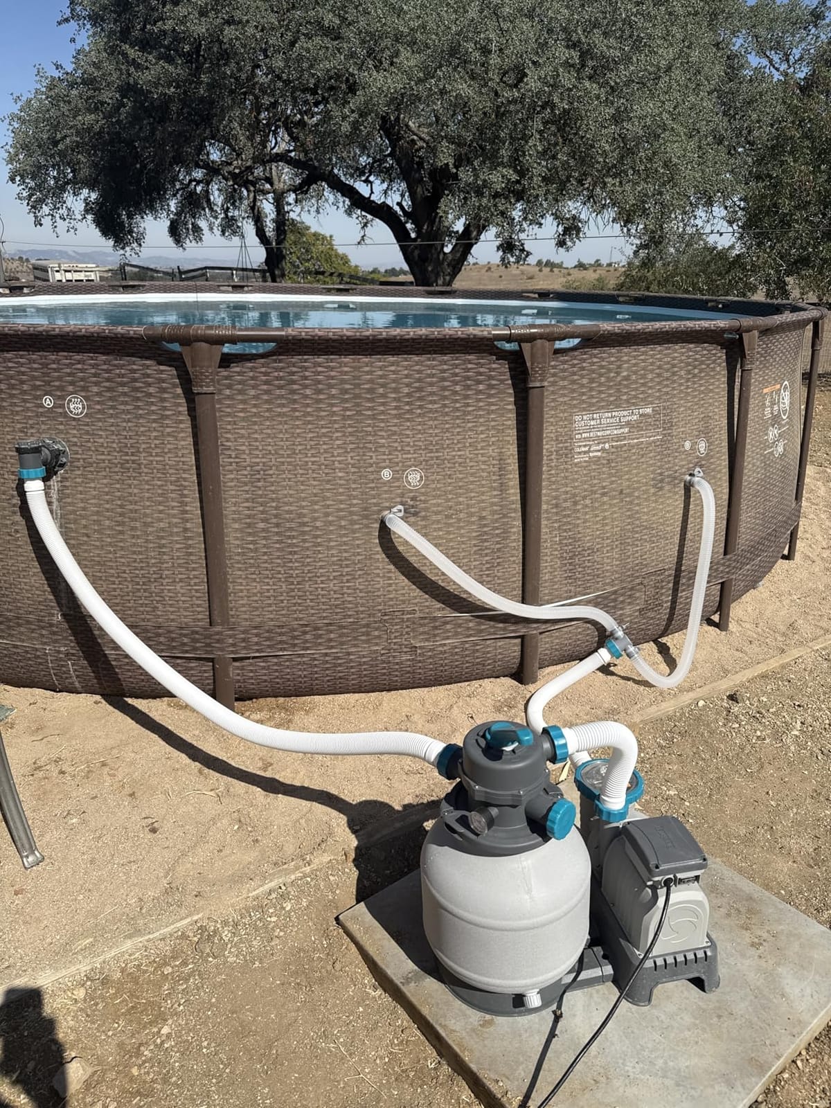 Bestway 1,500 GPH Above Ground Swimming Pool Sand Filter Pump customer photo 2