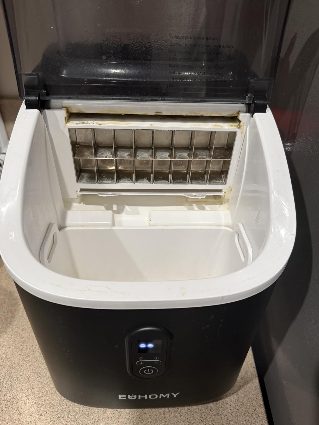 EUHOMY Clear Ice Cube Maker Countertop with 1.5L Top Tank, 34Lbs/Day customer photo 1