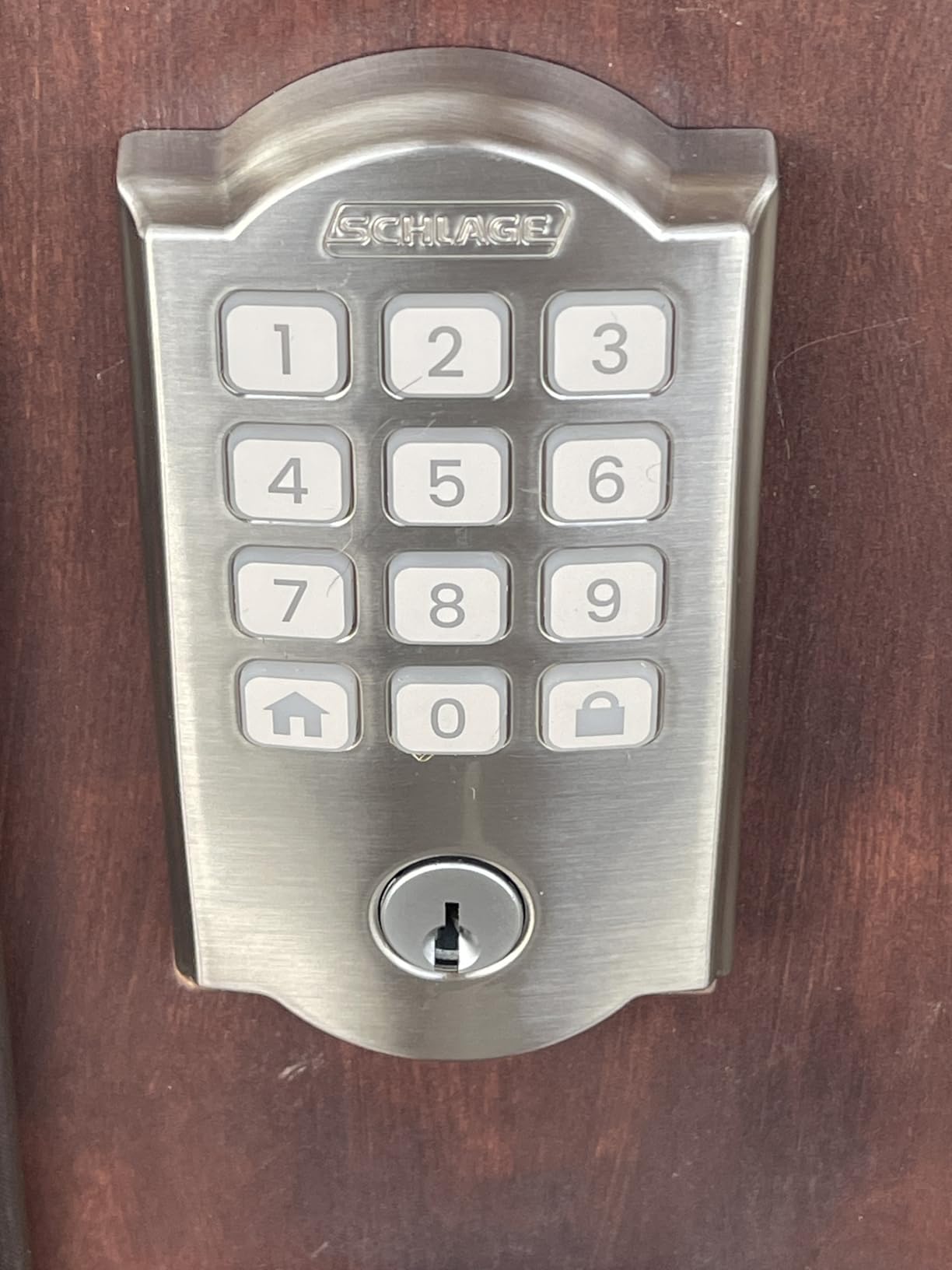 Schlage Arrive Smart WiFi Deadbolt Lock with Camelot Trim, Satin Nickel customer photo 2