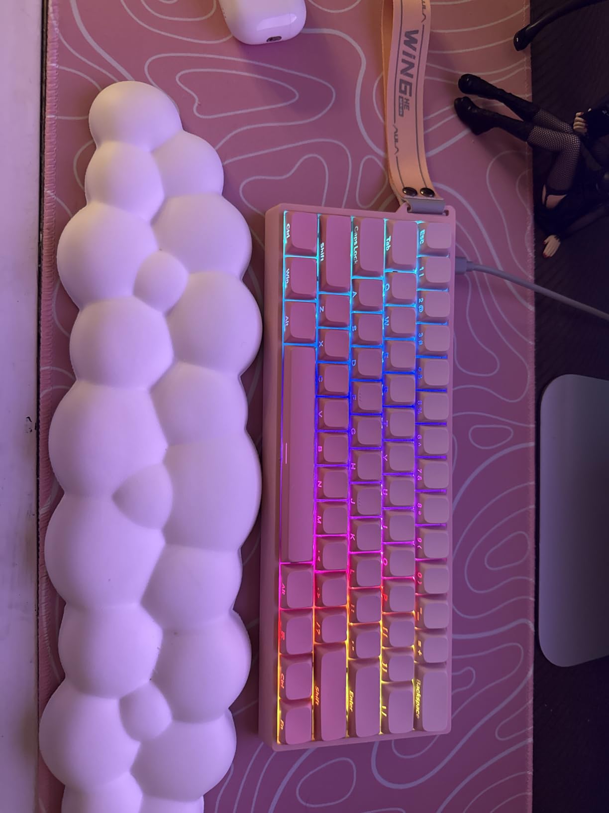 Aula WIN60 HE - 60% Mechanical Gaming Keyboard Wired, Hall Effect Magnetic Switch Hot Swappable, Adjustable Actuation RT Mode, 8000 Hz Polling Rate, RGB Keyboard 60 Percent Compact Design for PC customer photo 1