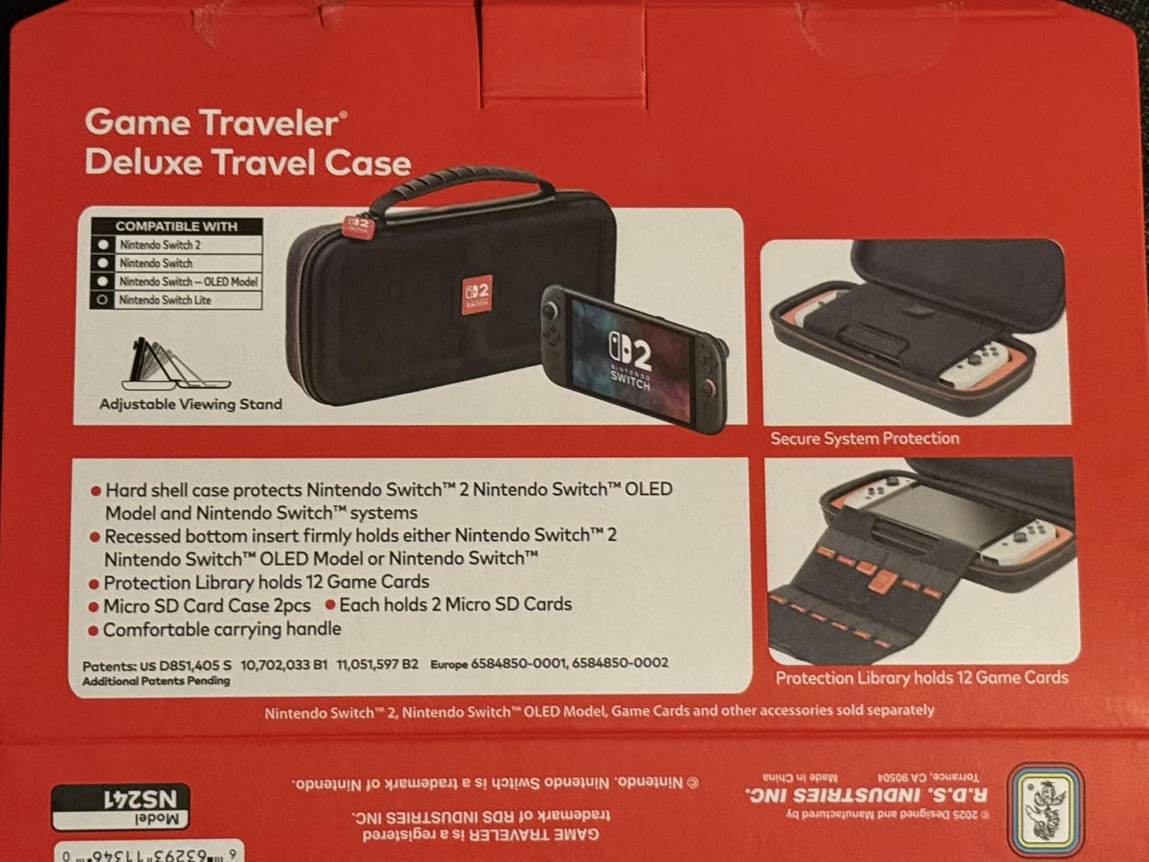 R.D.S. INDUSTRIES, INC. - Game Traveler Deluxe Licensed Travel Case for Nintendo Switch, Nintendo Switch 2, OLED, Black Small (NS241) customer photo 1