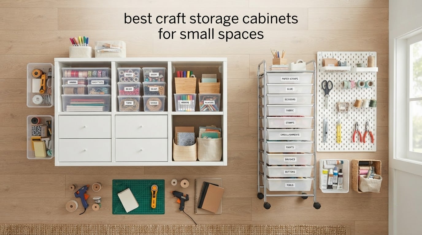 best craft storage cabinets for small spaces